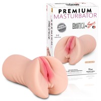 Premium Masturbator Kira - Realistik Dokulu Anal Vajinal 2 in 1 Titreşimli Suni Vajina